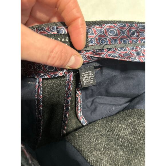 Ted Baker Wool Blend Dark Gray Slacks Pants Men's Size 34 regular - Picture 3 of 11